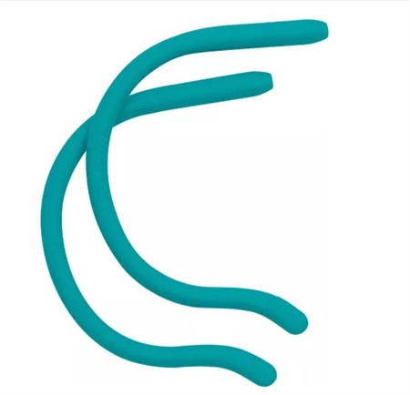 Sport temple tips kids teal 1 pair, length 80 mm