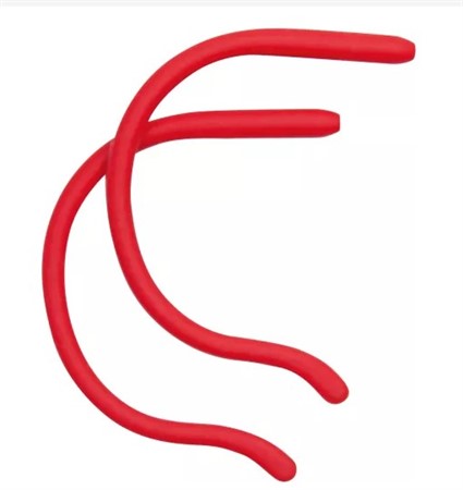 Sport temple tips kids red 2 pcs, length 80 mm