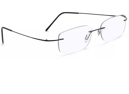 Rimless frame with sleeves mounting Black, Beta-Titanium 52-16