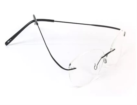 Rimless frame with hingeless temples Black, Beta-Titanium 51-17