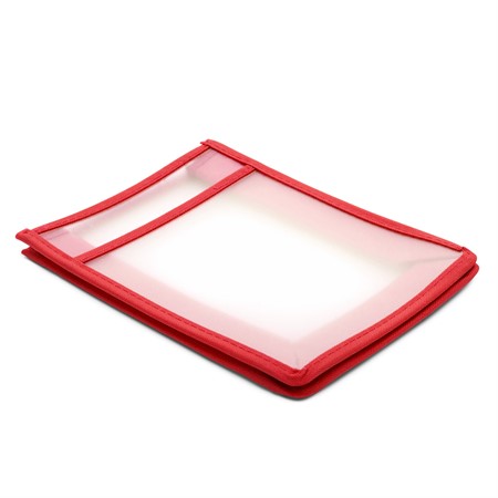 Job bags RED with pocket DIN A6, 25pcs