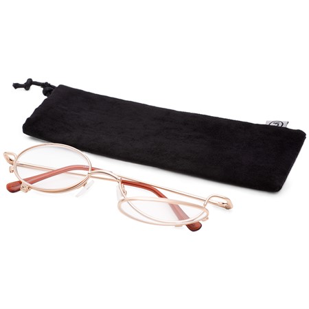 Metal Make-up frame, gold  +2.0 47-20