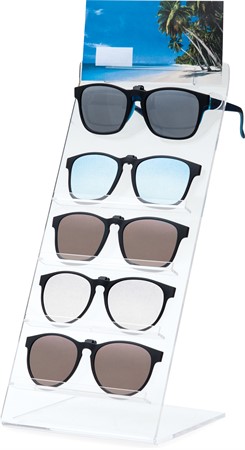 Assortment polarised Clip on, 8 pcs, incl display