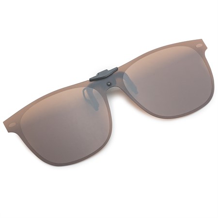 Clip-on w Flip-up, Brown, brown polarised (85-90%) 55-16