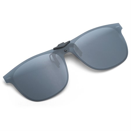 Clip-on w Flip-up, Black, grey polarised (85-90%) 55-16