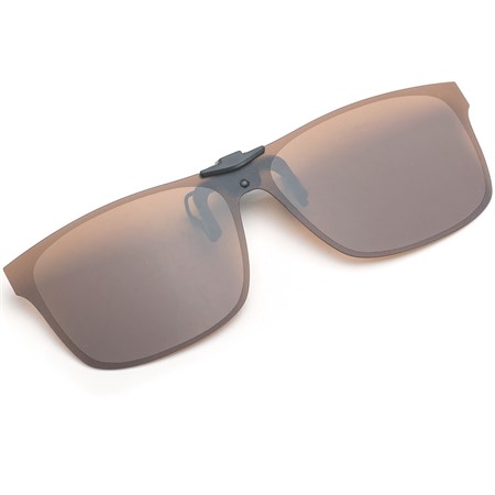 Clip-on w Flip-up, Brown, brown polarised (85-90%) 59-15