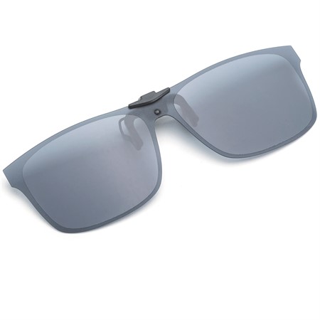 Clip-on w Flip-up, Black, grey polarised (85-90%) 59-15