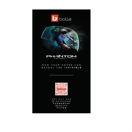 Bollé Phantom Nylon banner with QR Code for the AR experience